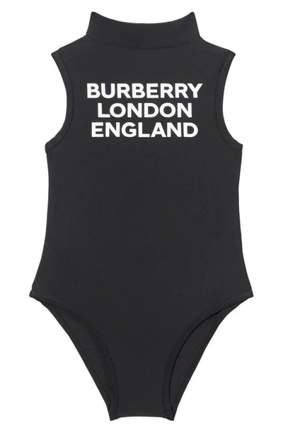 Shop Burberry Iris One-piece Swimsuit In Black