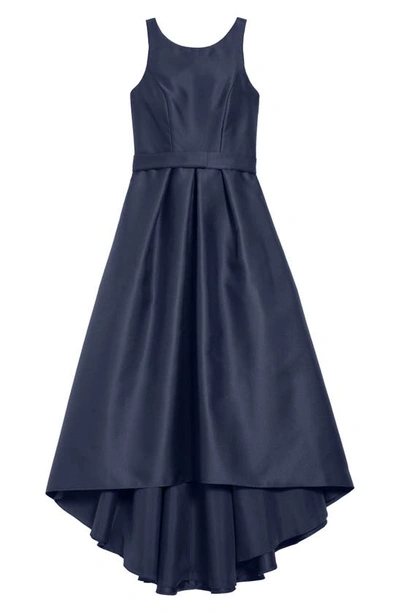 Shop Dessy Collection High/low Junior Bridesmaid Dress In Midnight