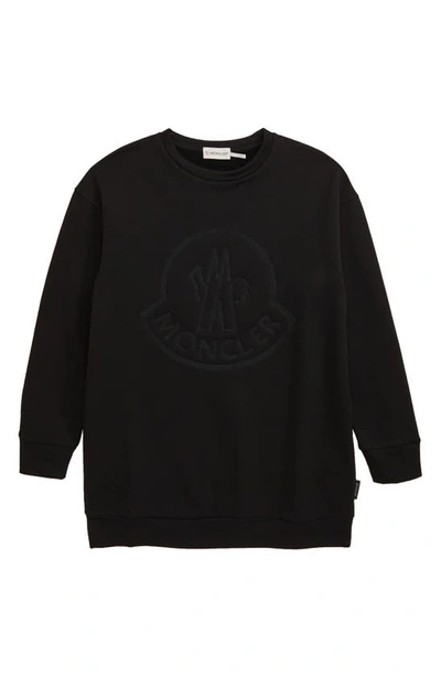 Shop Moncler Logo Crewneck Sweatshirt In Black