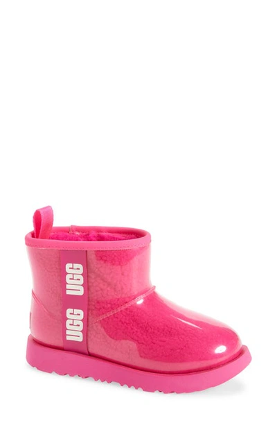 Shop Ugg Mini Classic Ii Waterproof Clear Boot In Rock Rose
