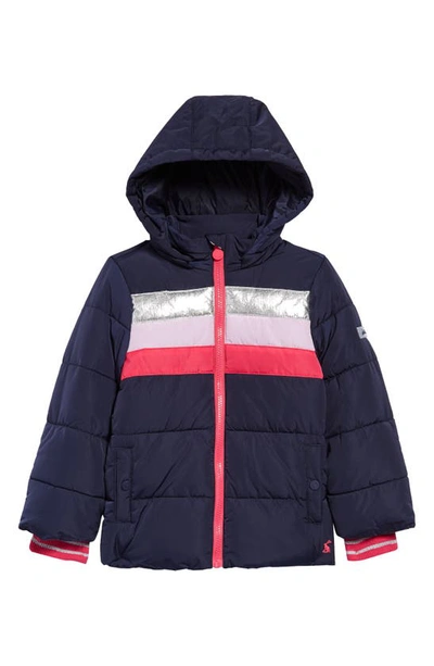 Shop Joules Kids' Quilted Jacket In Navy