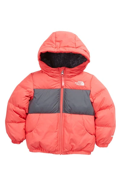 Shop The North Face Kids' Moondoggy 500 Fill Power Down Hooded Jacket In Paradise Pink