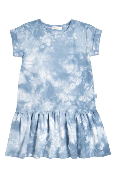 Shop Miles Kids' Candy Sky Tie Dye Dress In Blue Grey