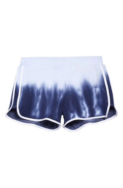 Shop Tractr Tie Dye Shorts In Blue White