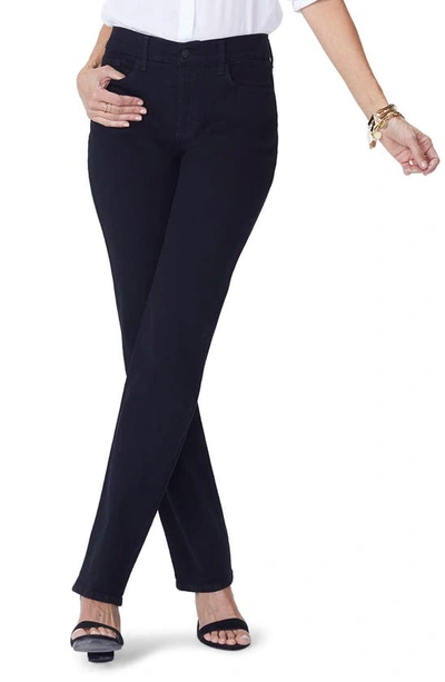 Shop Nydj Marilyn Straight Jeans In Black