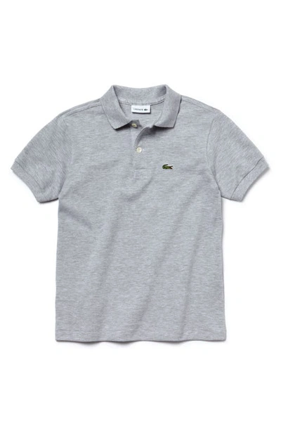 Shop Lacoste Classic Pique Polo In Silver Grey Chine