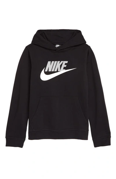 Shop Nike Sportswear Club Fleece Hoodie In Black/ Lt Smoke Grey