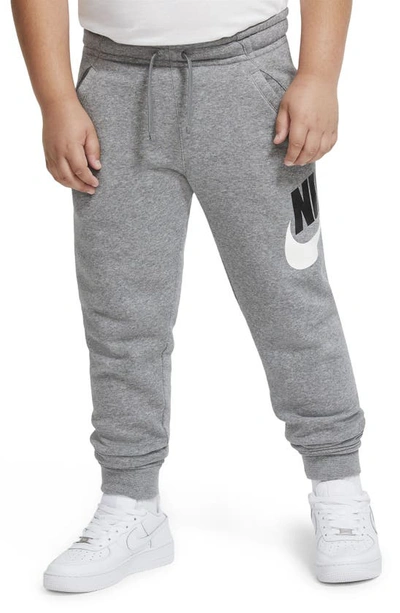 Shop Nike Kids' Club Logo Fleece Joggers In Carbon Heather/ Smoke Grey