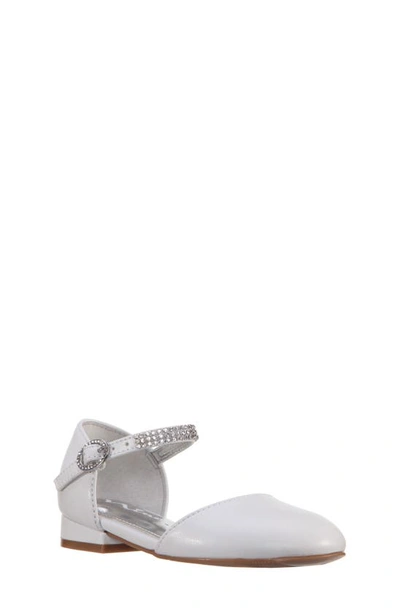 Shop Nina Cera Crystal Embellished D'orsay Sandal In White Smooth