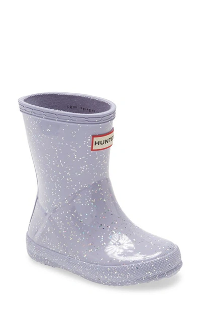 Shop Hunter First Classic Giant Glitter Waterproof Rain Boot In Pulpit Purple
