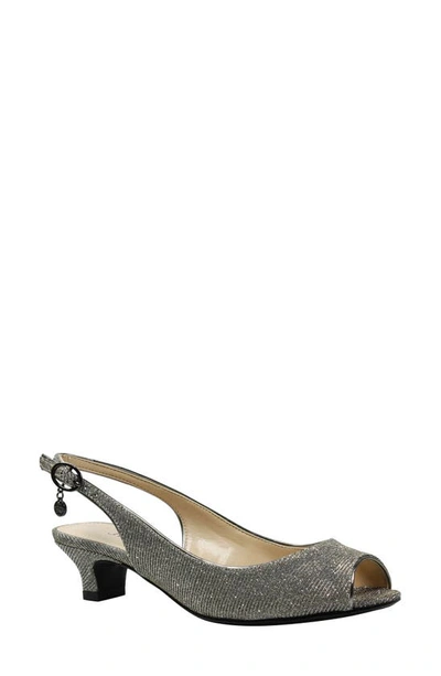 Shop J. Reneé Jenvey Slingback Sandal In Pewter Fabric