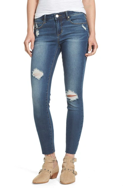Shop Articles Of Society Sarah Distressed Skinny Jeans In Prarie