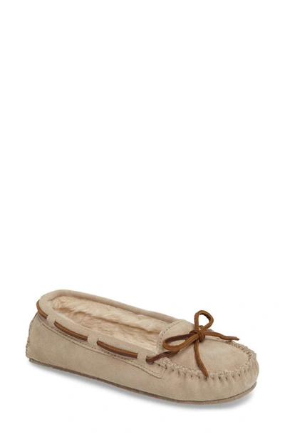 Shop Minnetonka Cally Slipper In Stone