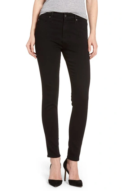 Shop Ag Farrah High Waist Ankle Skinny Jeans In Super Black