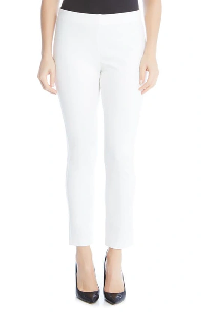Karen Kane Stretch Woven Capri Pants In White
