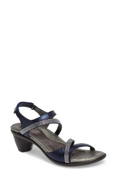 Naot Innovate Womens Leather Embellished Slingback Heels In Polar Seal Leather