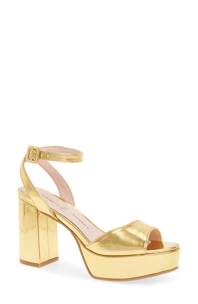 Shop Chinese Laundry Theresa Platform Sandal In Gold