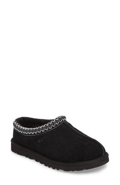 Ugg Tasman Shearling-lined Suede Slippers In Black/black | ModeSens