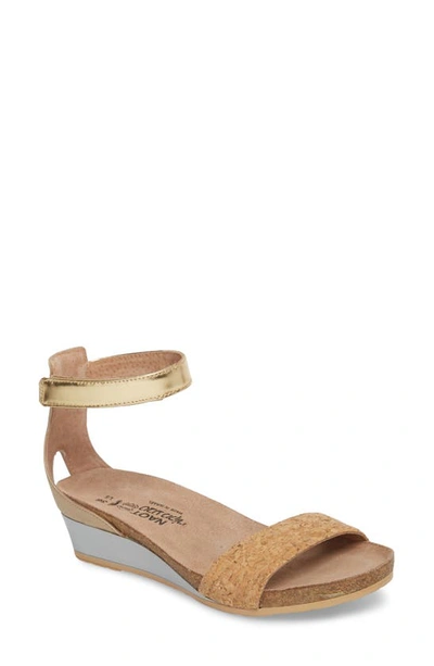 Shop Naot 'pixie' Sandal In Cork Leather