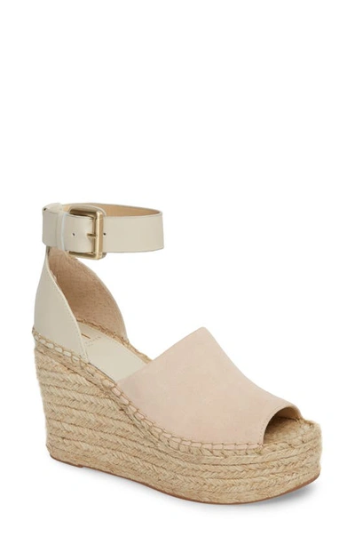 Shop Marc Fisher Ltd Adalyn Espadrille Wedge Sandal In Ivory Suede