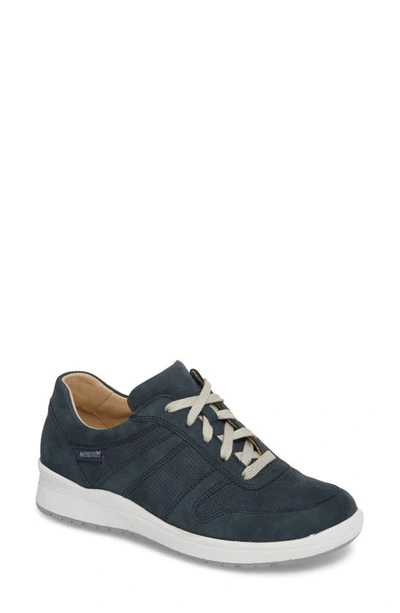 Shop Mephisto Rebecca Perforated Sneaker In Navy