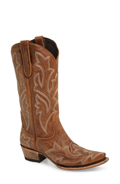 Shop Lane Boots Saratoga Western Boot In Tan Leather