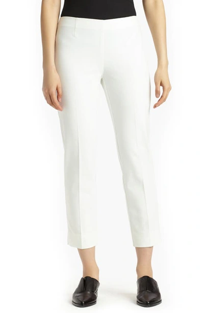 Shop Lafayette 148 Lexington Stretch Cotton Crop Pants In White