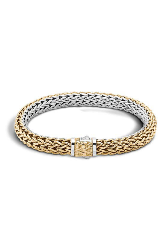 John Hardy Classic Chain Gold And Silver Medium Reversible Bracelet In  Silver/ Gold | ModeSens