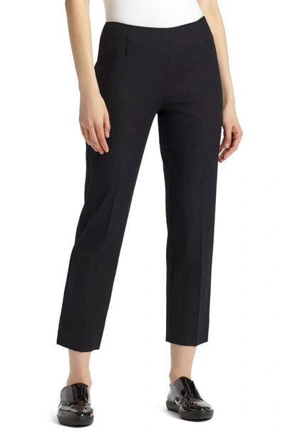 Shop Lafayette 148 Lexington Stretch Cotton Crop Pants In Black