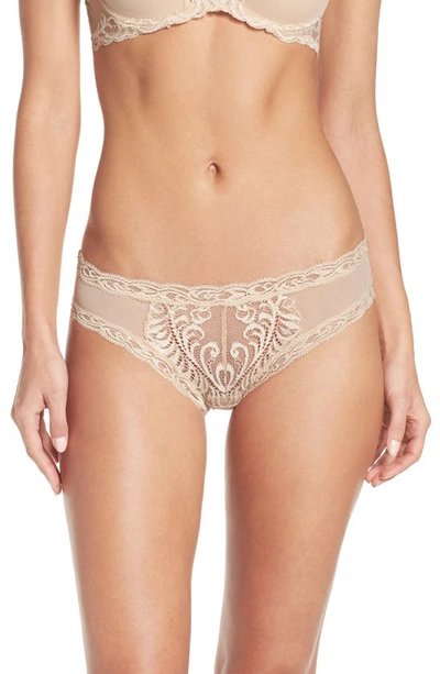 Shop Natori Feathers Hipster Briefs In Cosmetic