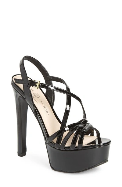 Shop Chinese Laundry Teaser2 Platform Sandal In Black Patent