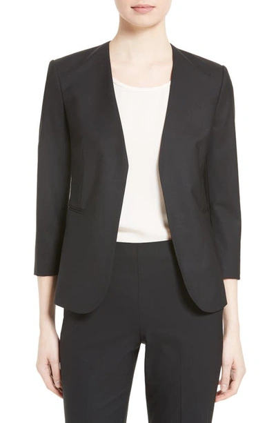 Shop Theory Lindrayia B Good Wool Suit Jacket In Black