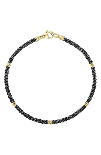 Shop Lagos Gold & Black Caviar Rope Bracelet