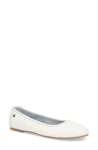 Shop Minnetonka Anna Ballerina Flat In White