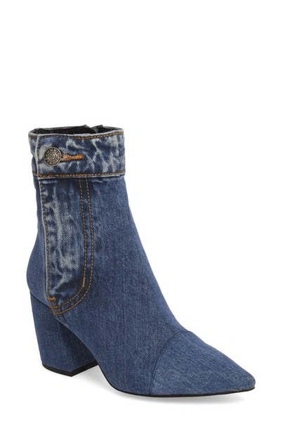 Mystisk uld Misforstå Jeffrey Campbell Finite Block Heel Bootie In Blue Denim | ModeSens