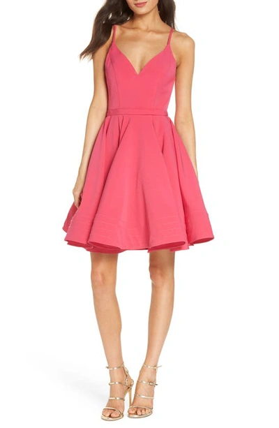 Shop Mac Duggal Fit & Flare Cocktail Dress In Hot Pink