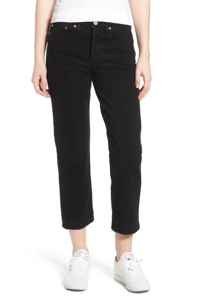 Shop Levi's Wedgie High Waist Straight Jeans In Black Heart