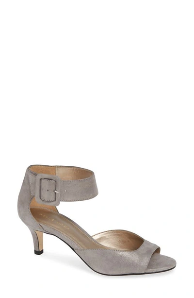 Shop Pelle Moda Berlin Sandal In Pewter Suede