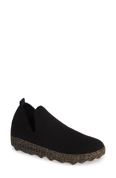 Shop Asportuguesas By Fly London City Sneaker In Black Tweed/felt Fabric