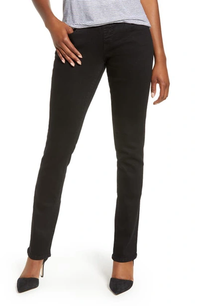 Shop Jag Jeans Peri Pull-on Stretch Straight Leg Jeans In Black