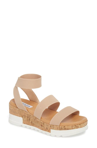 Shop Steve Madden Bandi Platform Wedge Sandal In Blush