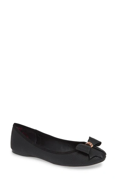 Shop Ted Baker Sually Flat In Black