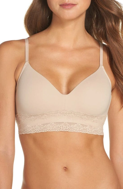 Shop Natori Bliss Perfection Contour Soft Cup Bralette In Cafe