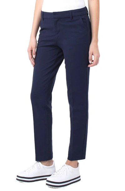 Shop Liverpool Kelsey Knit Trousers In Cadet Blue