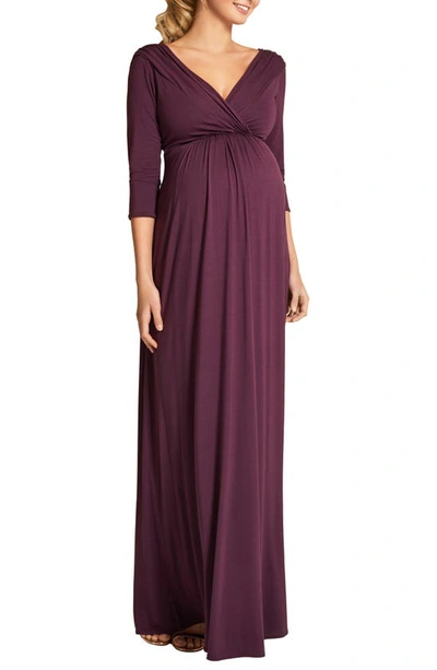 Shop Tiffany Rose Willow Maternity Gown In Claret