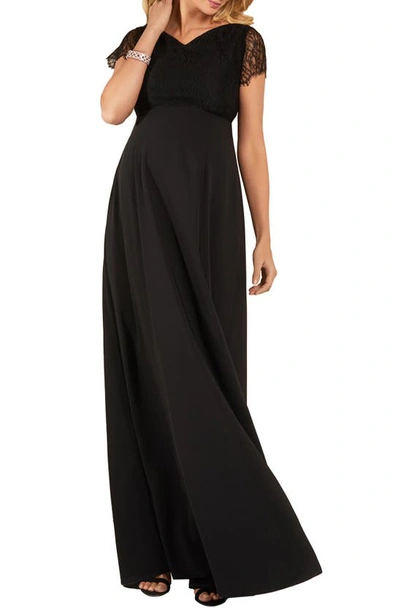 Shop Tiffany Rose Eleanor Maternity A-line Gown In Black