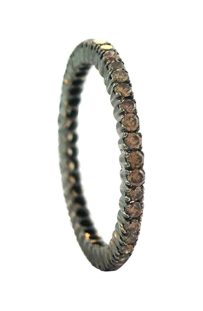 Sethi Couture Prong Set Diamond Eternity Band In Champagne Diamond