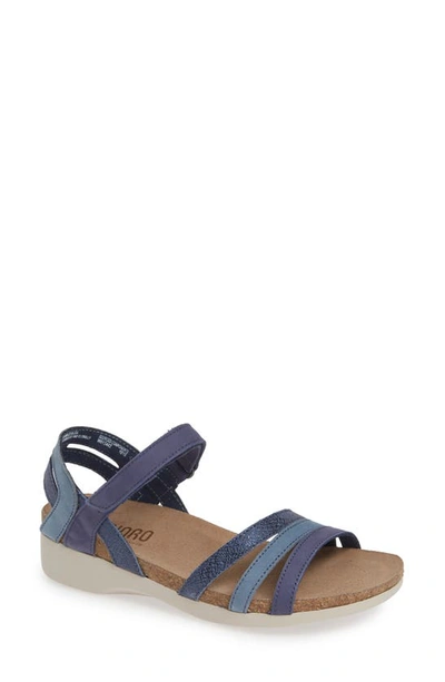 Shop Munro Summer Sandal In Navy Combo Nubuck