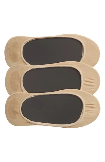 Shop Hue 3-pack Shade Match Sock Liners In Cream