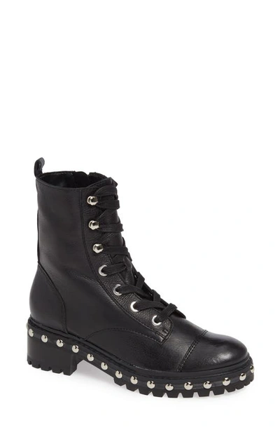 Shop Schutz Andrea Studded Combat Boot In Black